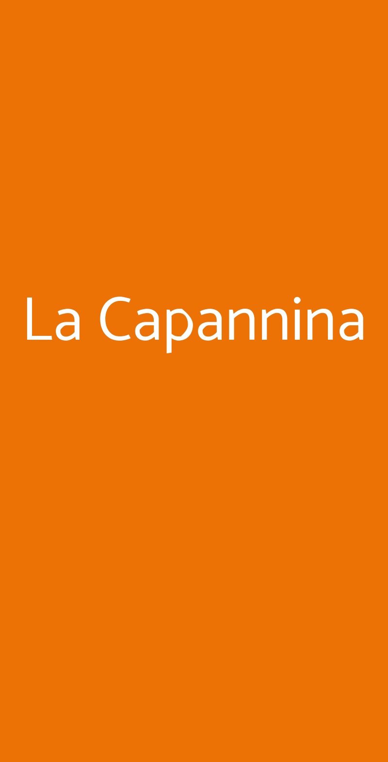 La Capannina Carpi menù 1 pagina