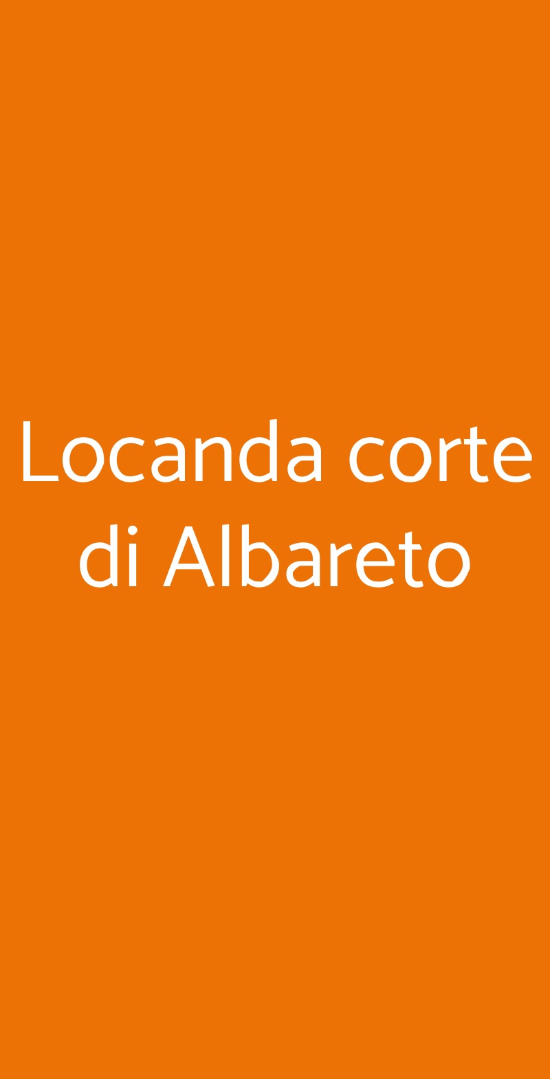 Locanda corte di Albareto Pavullo Nel Frignano menù 1 pagina