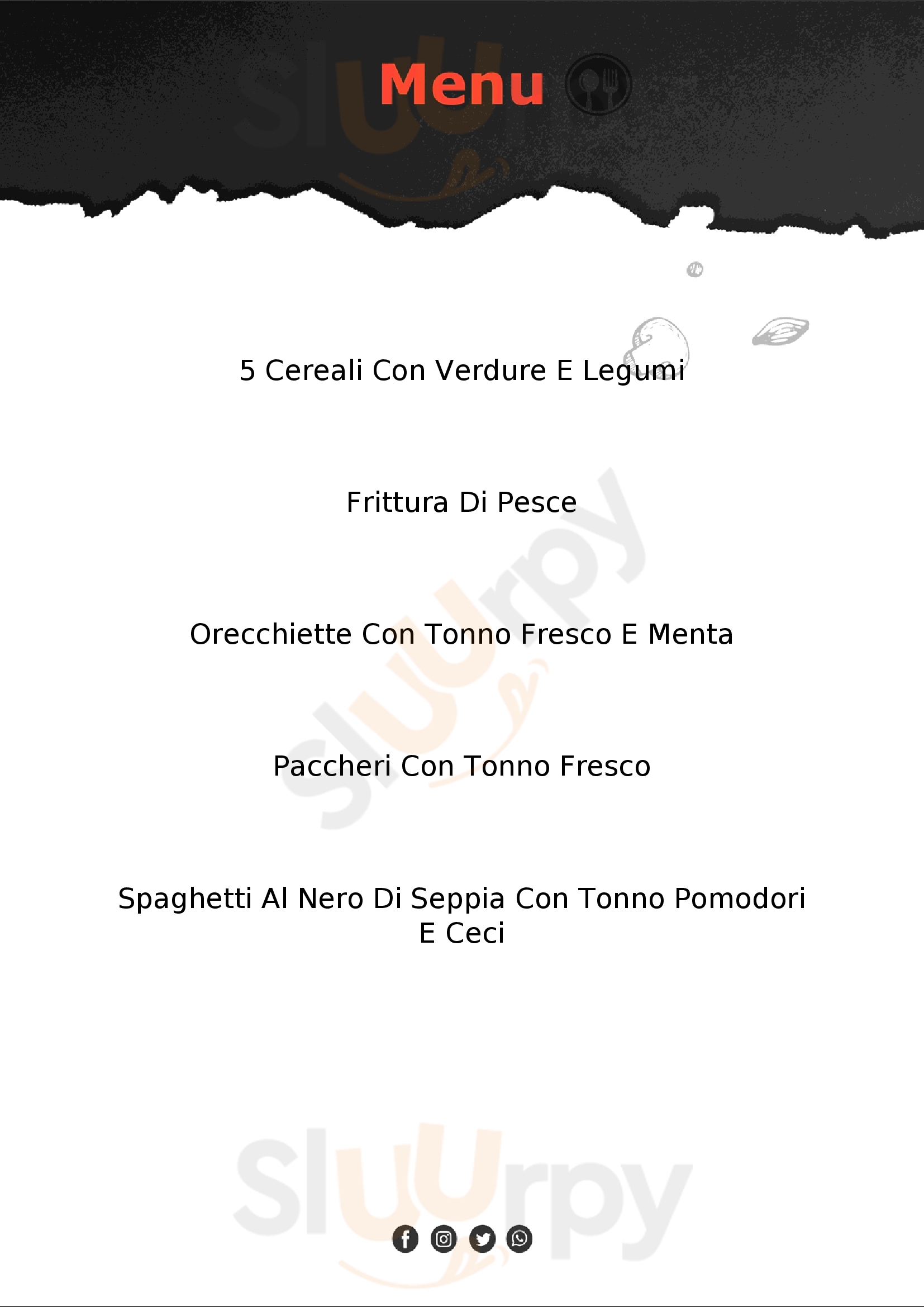 Live Cafè & Restaurant Modena menù 1 pagina