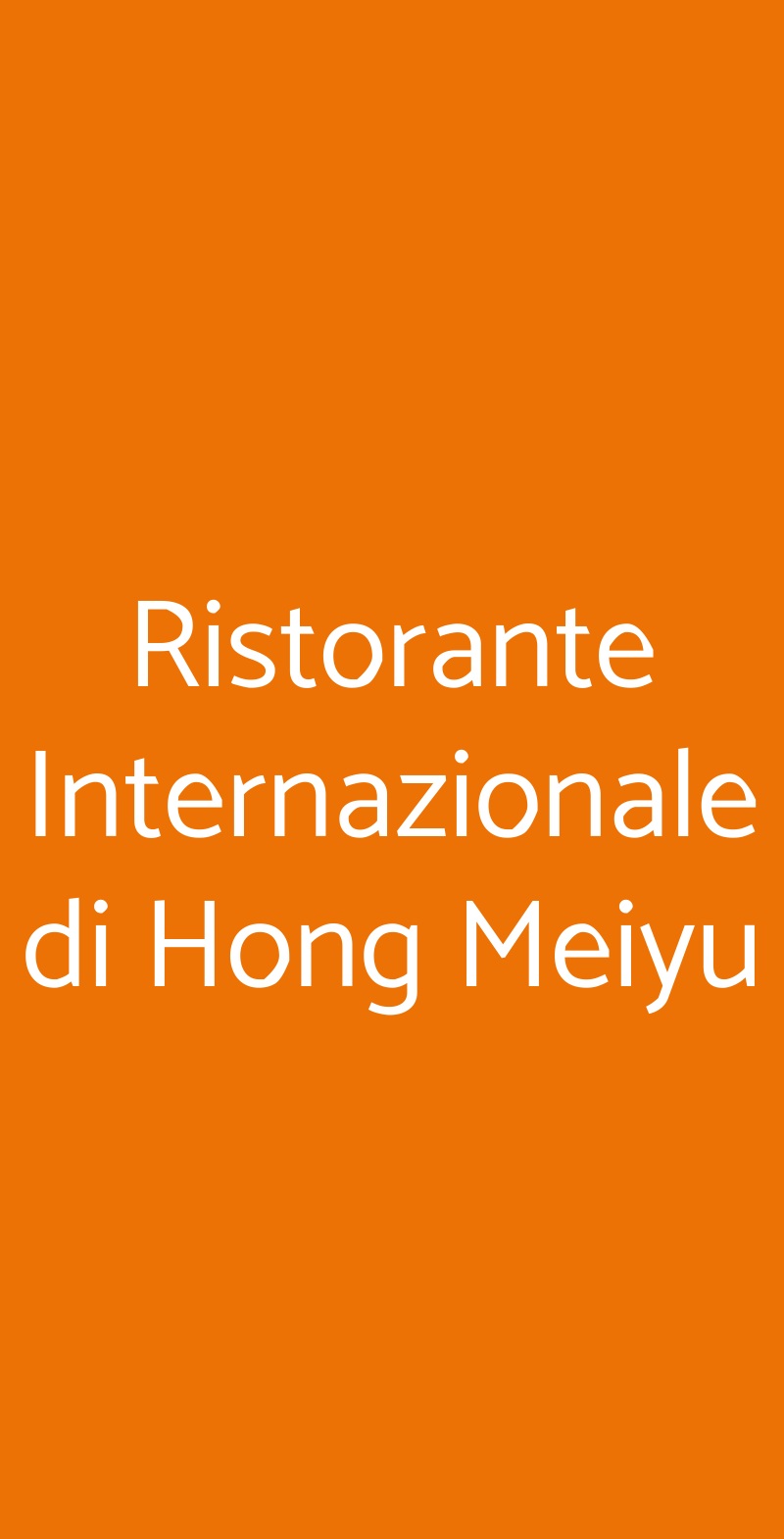 Ristorante Internazionale di Hong Meiyu Brescia menù 1 pagina