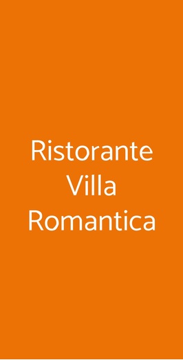 Ristorante Villa Romantica