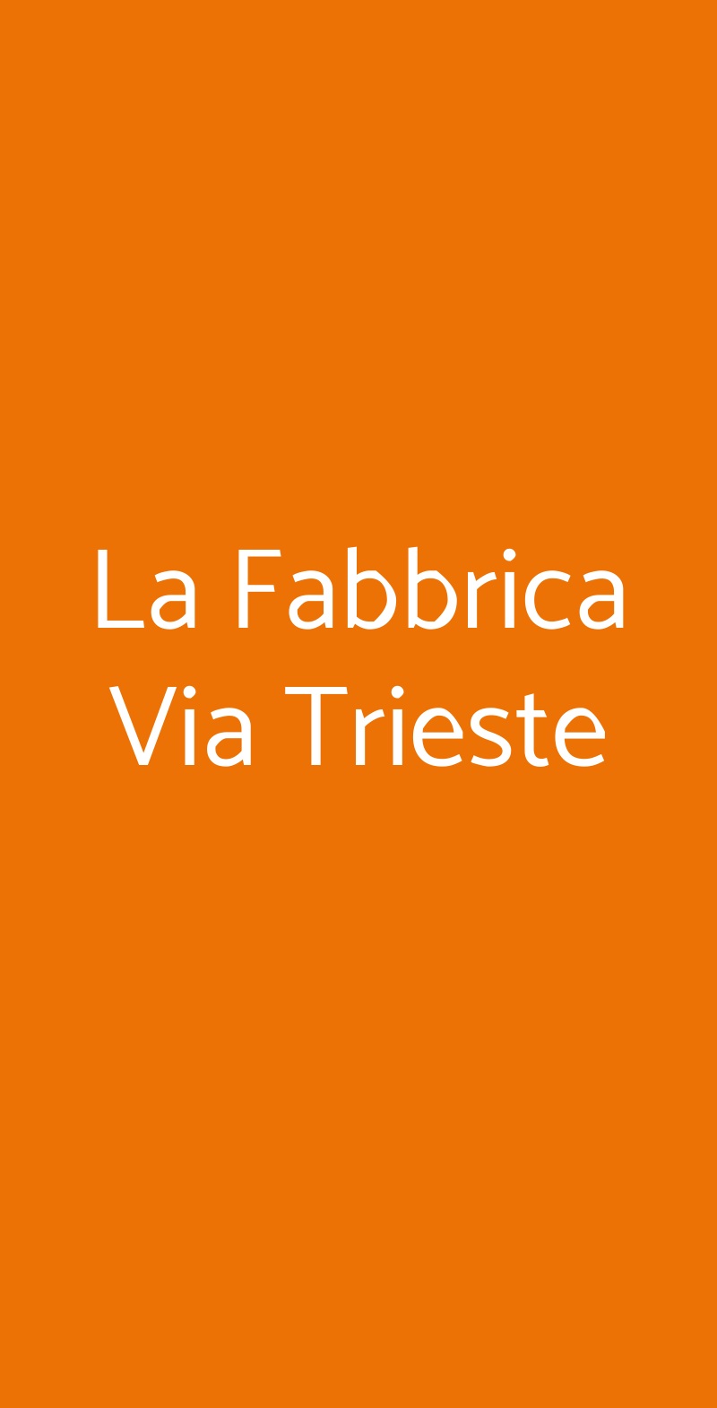 La Fabbrica Via Trieste Brescia menù 1 pagina
