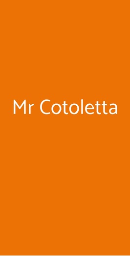 Mr Cotoletta