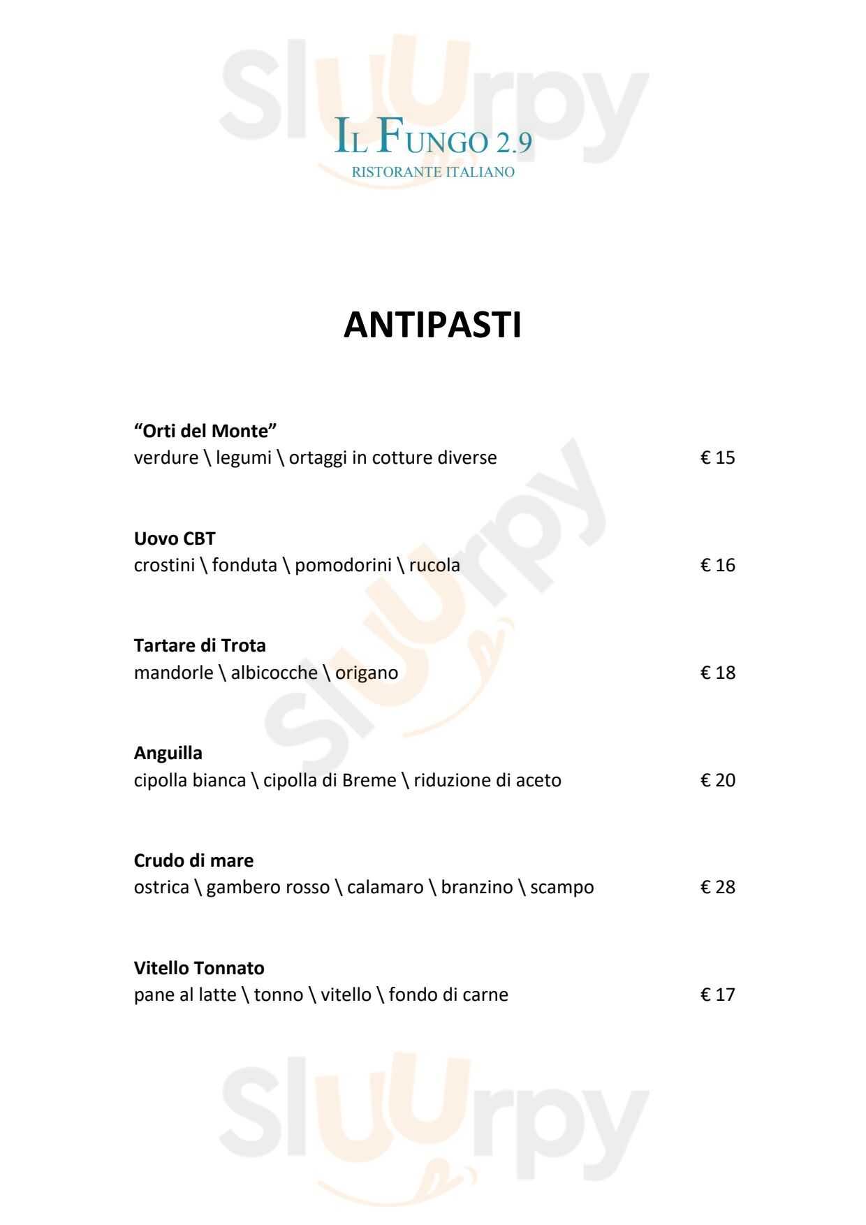 Ristorante Il Fungo Manerba del Garda menù 1 pagina