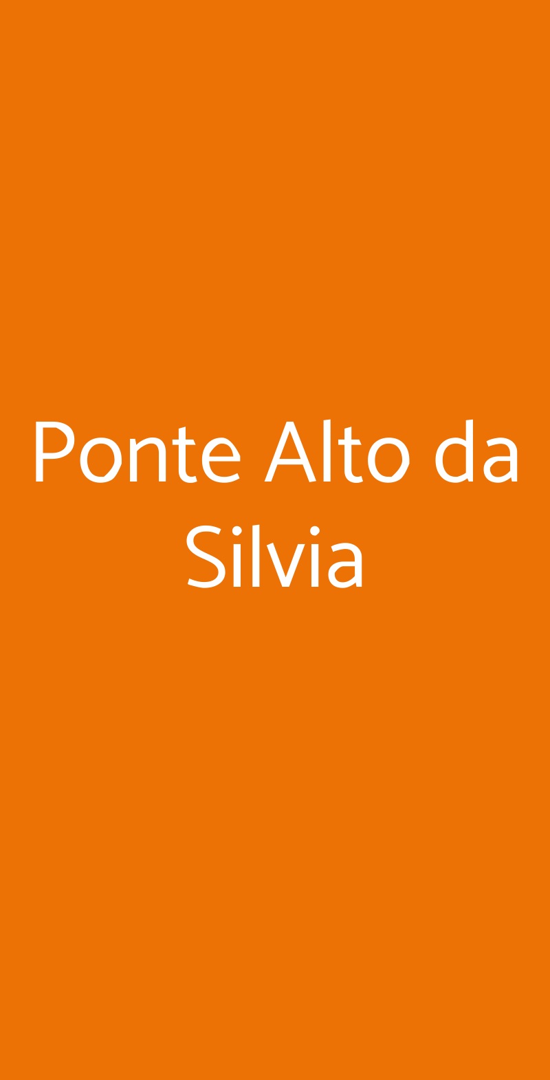 Ponte Alto da Silvia Modena menù 1 pagina