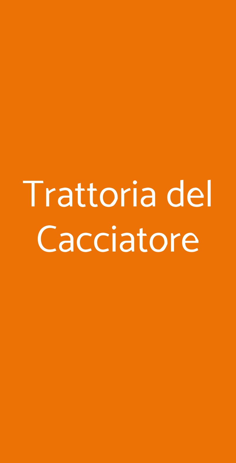 Trattoria del Cacciatore Marano sul Panaro menù 1 pagina