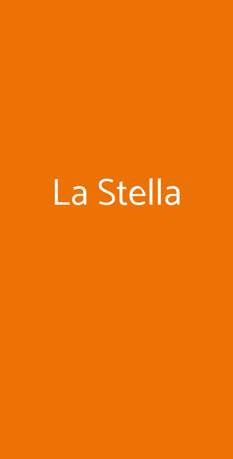 La Stella Modena menù 1 pagina