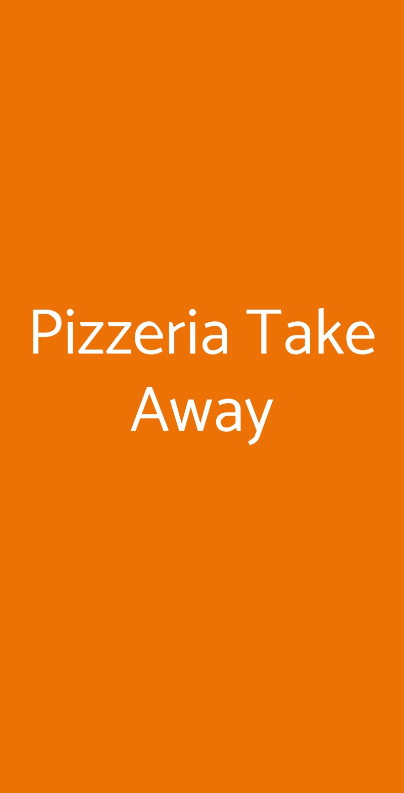 Pizzeria Take Away Brescia menù 1 pagina