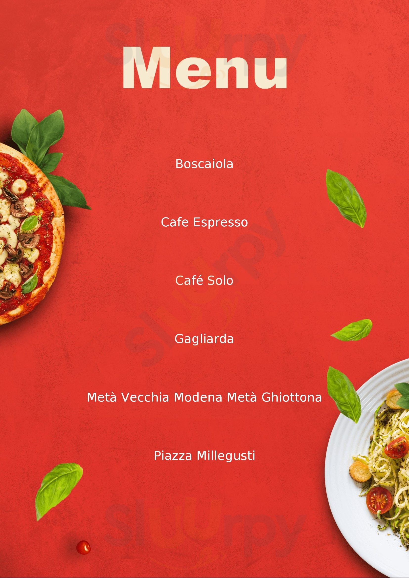 Pizzera CiVoleva Sassuolo menù 1 pagina