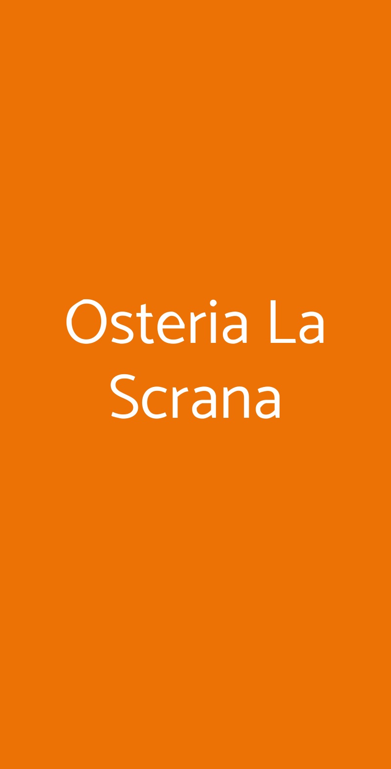 Osteria La Scrana Modena menù 1 pagina