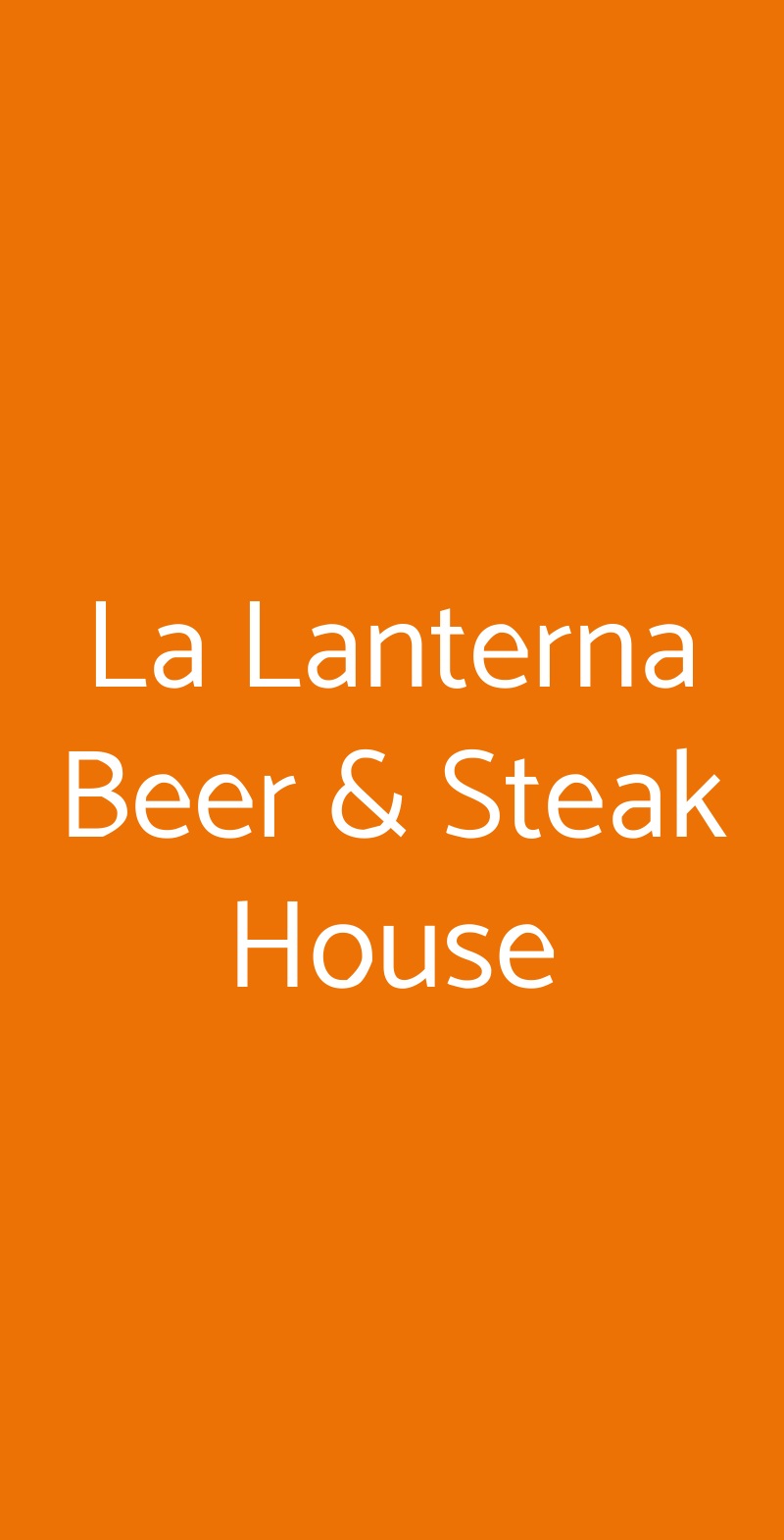 La Lanterna Beer & Steak House Lonato del Garda menù 1 pagina