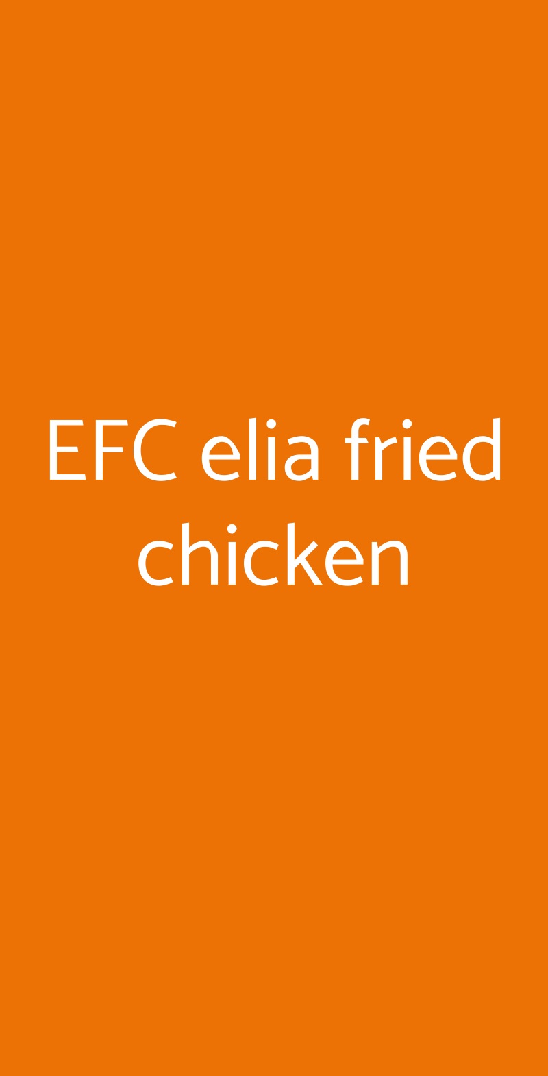 EFC elia fried chicken Brescia menù 1 pagina