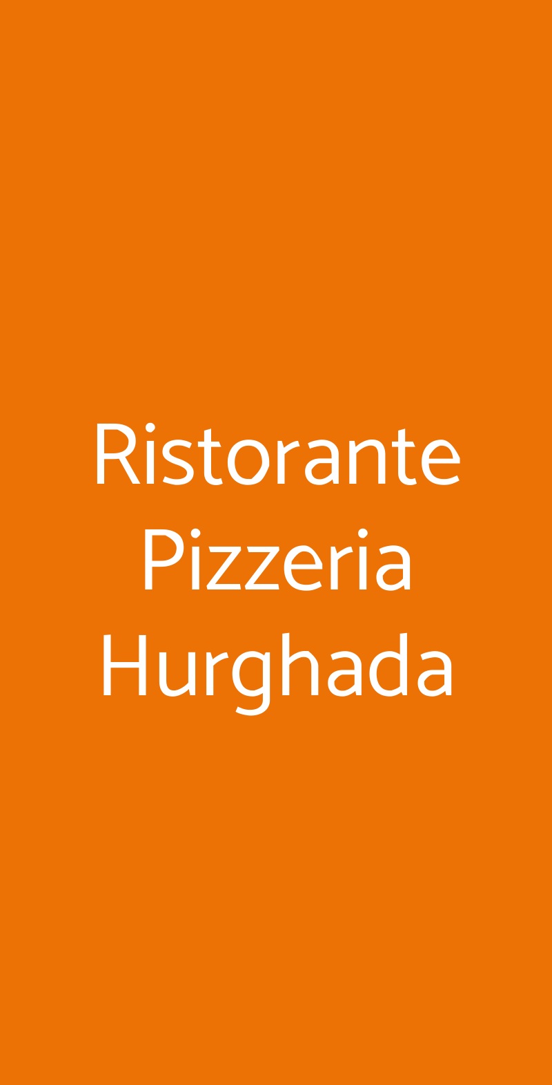 Ristorante Pizzeria Hurghada Nave menù 1 pagina