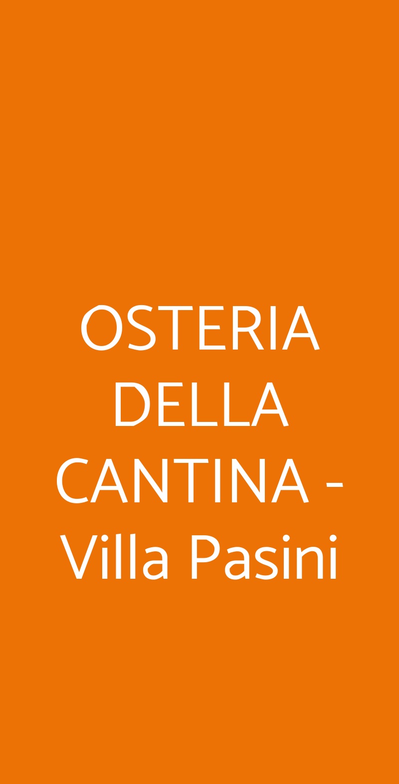 OSTERIA DELLA CANTINA - Villa Pasini Puegnago sul Garda menù 1 pagina