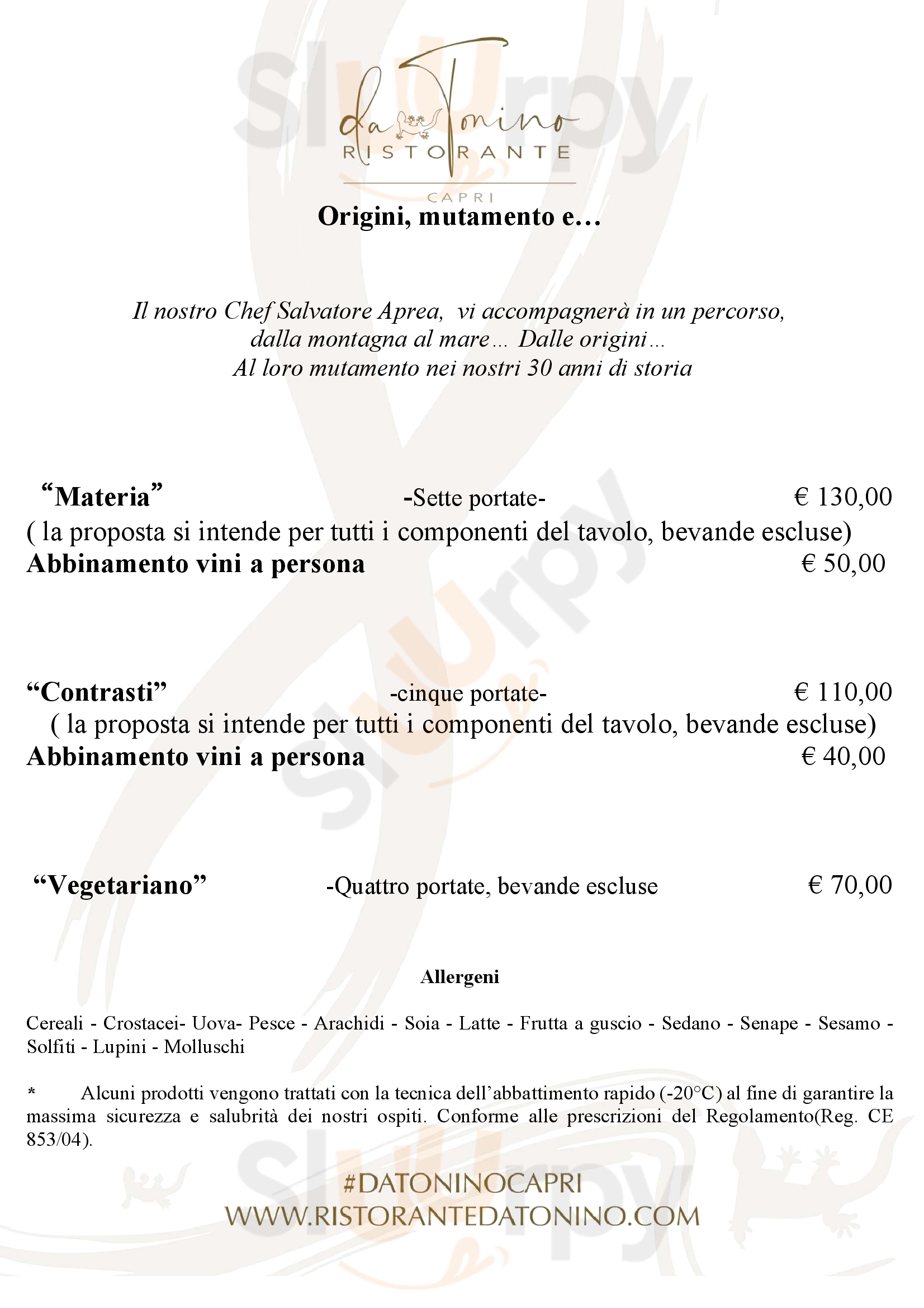 Ristorante Pizzeria Bar Da Tonino Campione del Garda menù 1 pagina
