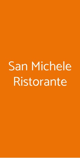 San Michele Ristorante, Ome