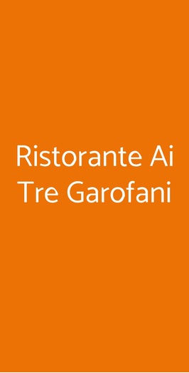 Ristorante Ai Tre Garofani, Venezia