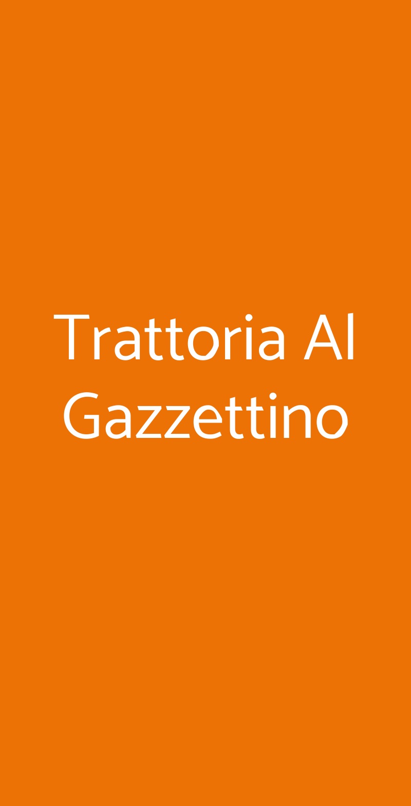 Trattoria Al Gazzettino Venezia menù 1 pagina