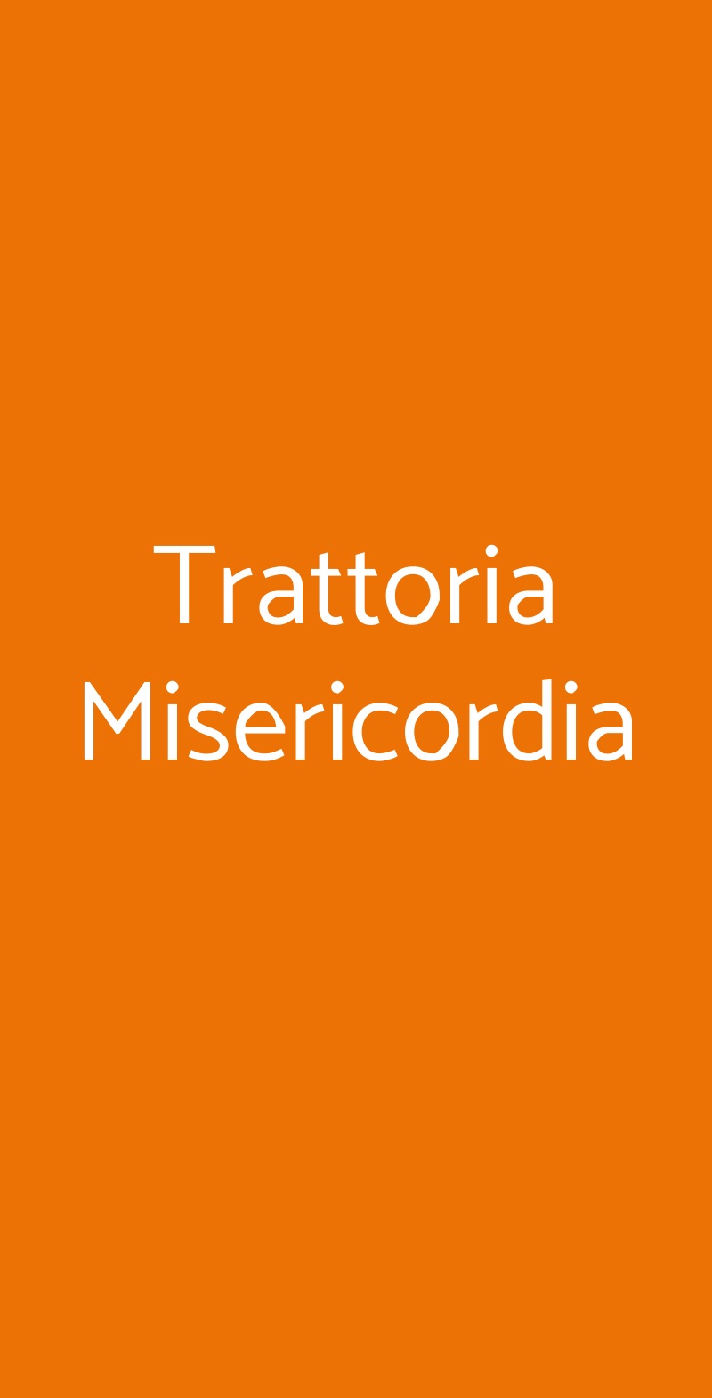 Trattoria Misericordia Venezia menù 1 pagina