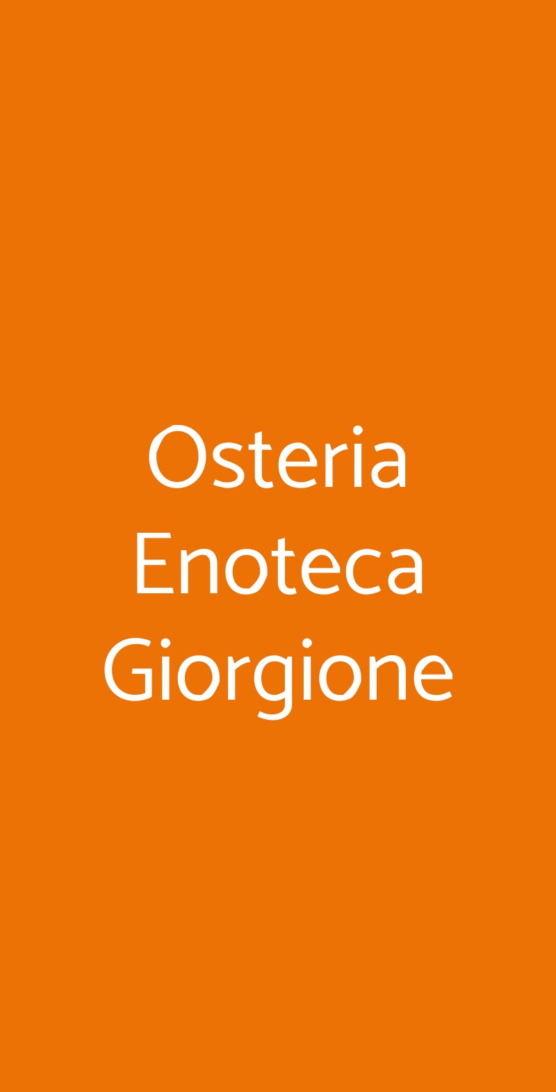 Osteria Enoteca Giorgione Venezia menù 1 pagina