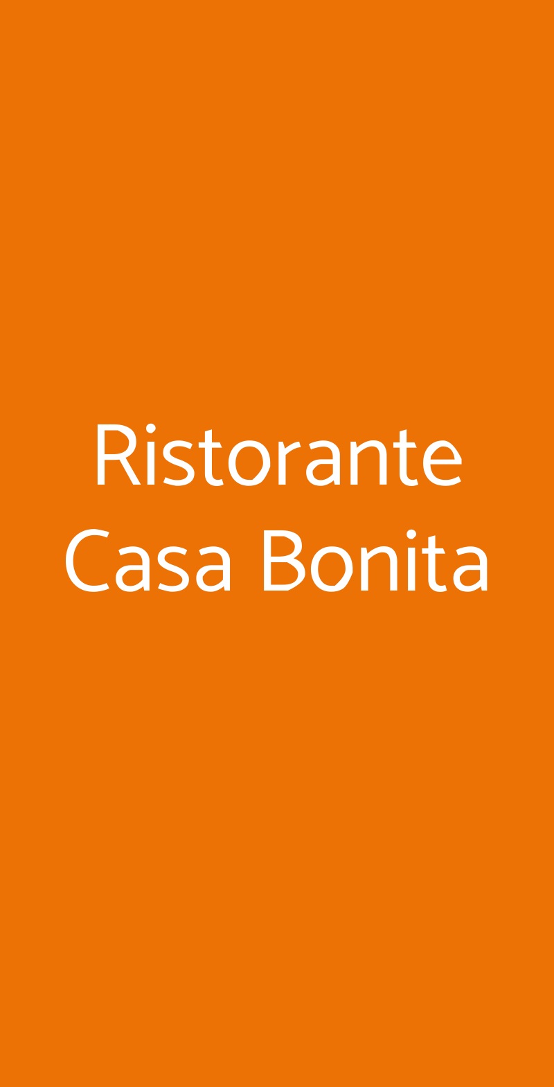 Ristorante Casa Bonita Venezia menù 1 pagina