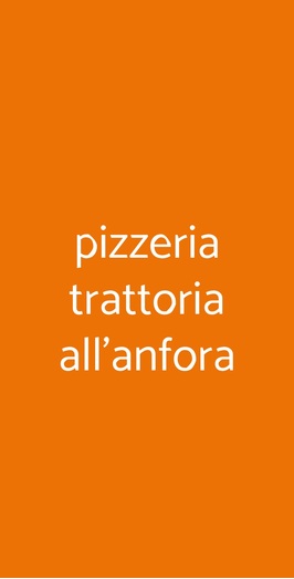 Pizzeria Trattoria All'anfora, Venezia