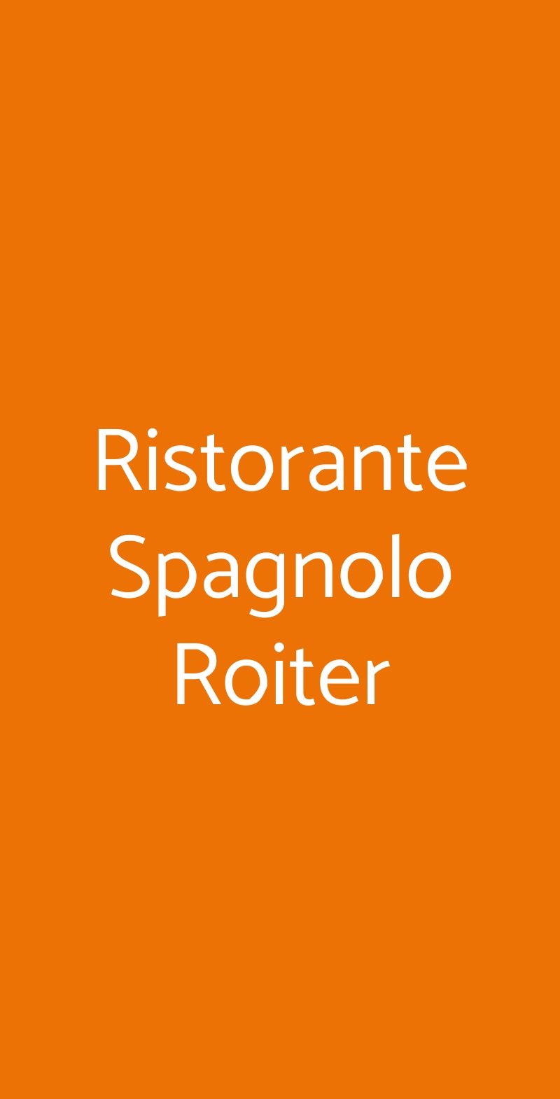 Ristorante Spagnolo Roiter Meolo menù 1 pagina