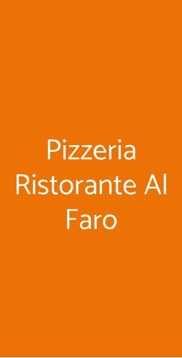 Pizzeria Ristorante Al Faro, Venezia