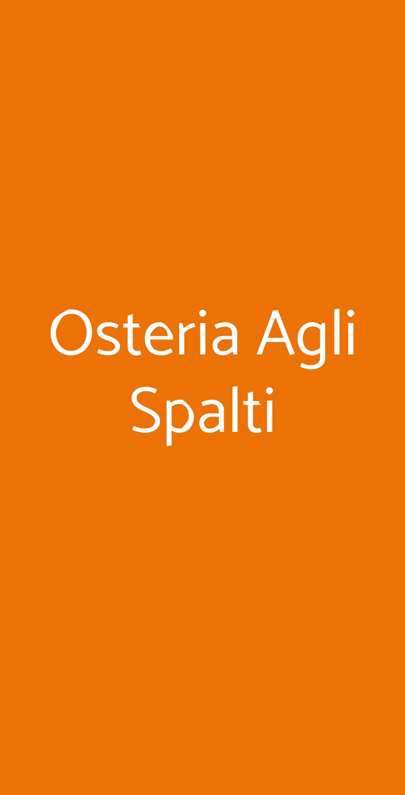 Osteria Agli Spalti, Noale