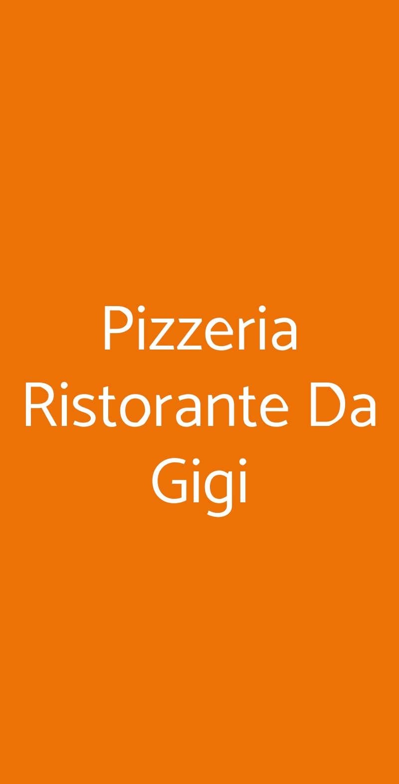Pizzeria Ristorante Da Gigi Venezia menù 1 pagina