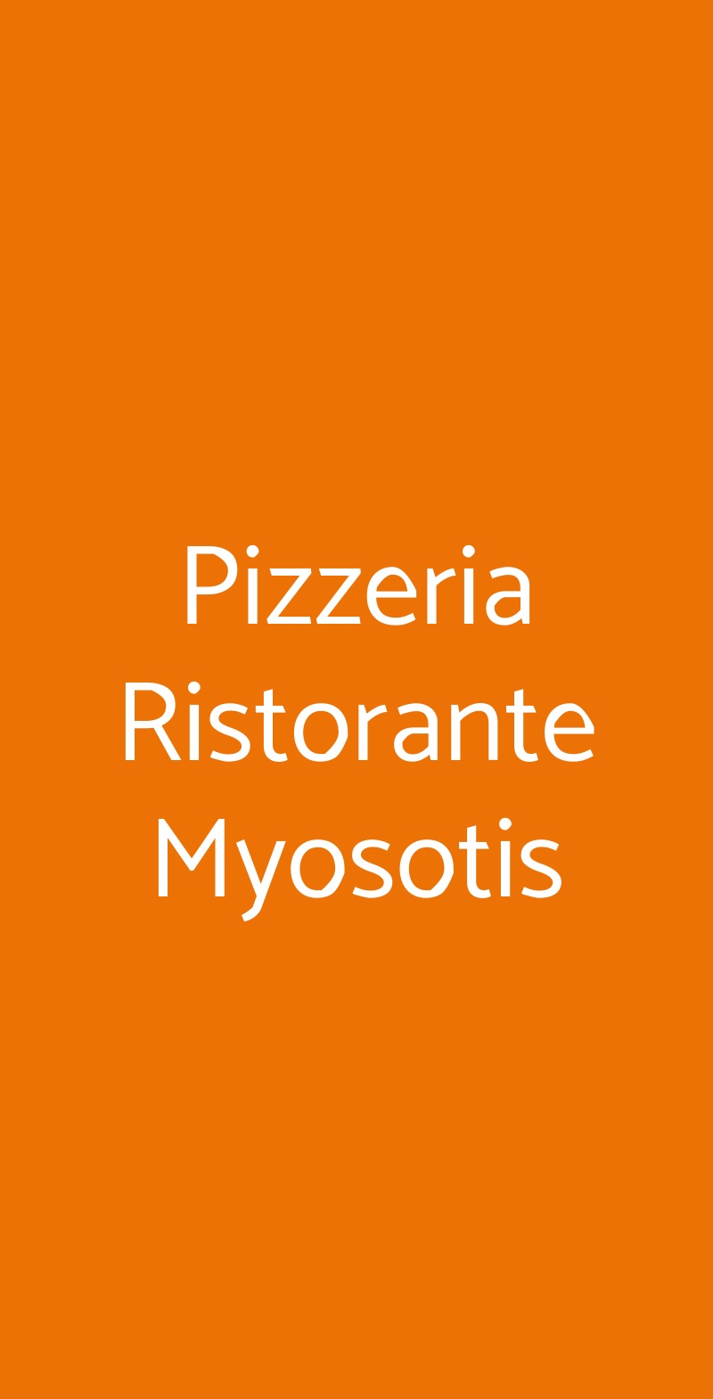 Pizzeria Ristorante Myosotis Mirano menù 1 pagina