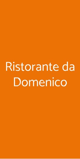 Ristorante Da Domenico, Cavallino-Treporti