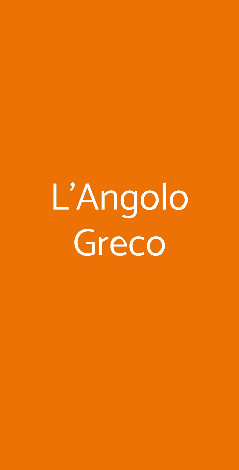 L'Angolo Greco Mestre menù 1 pagina