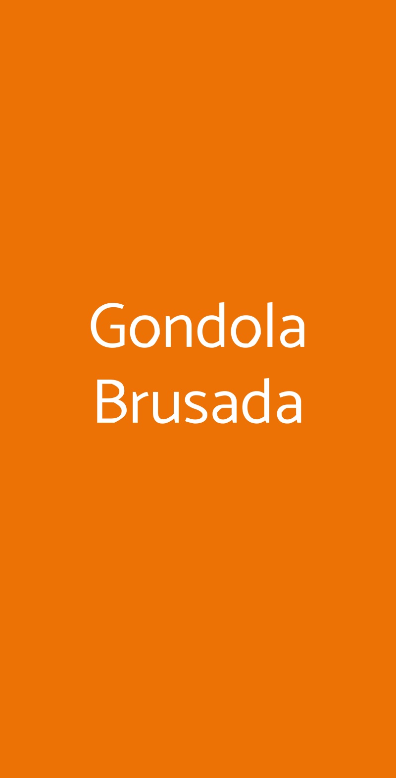 Gondola Brusada Mirano menù 1 pagina