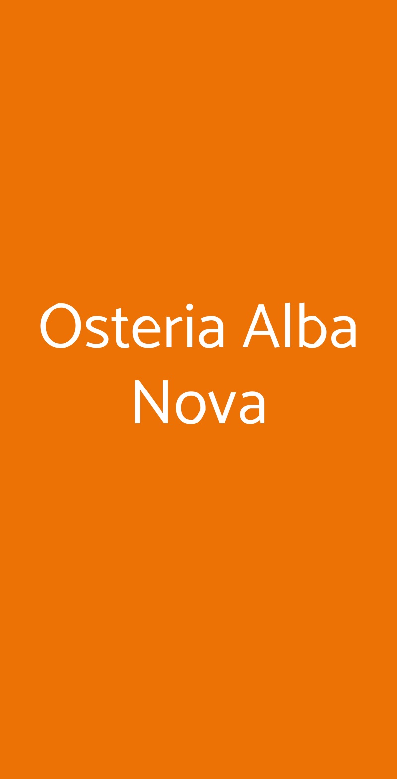 Osteria Alba Nova Venezia menù 1 pagina