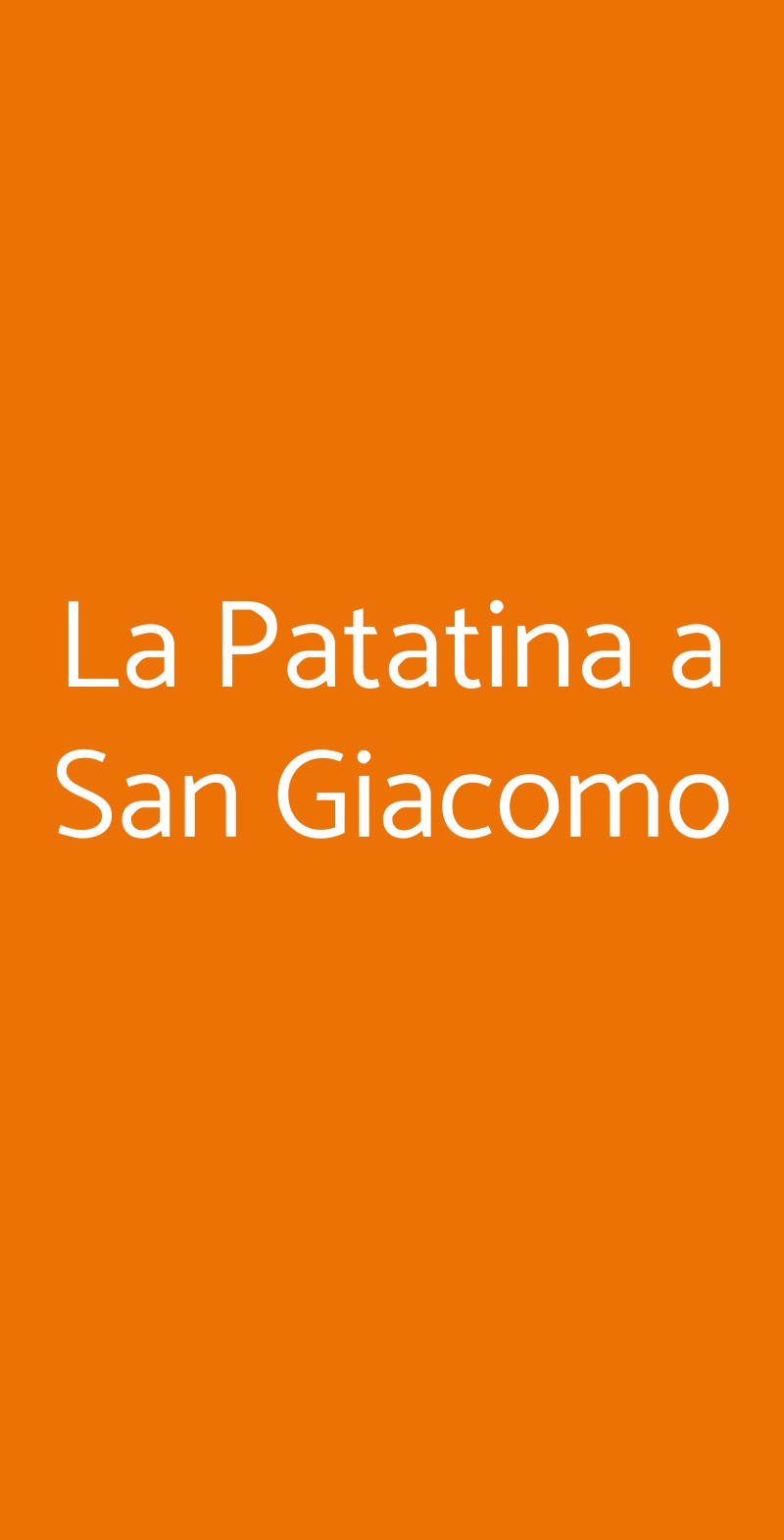 La Patatina a San Giacomo Venezia menù 1 pagina