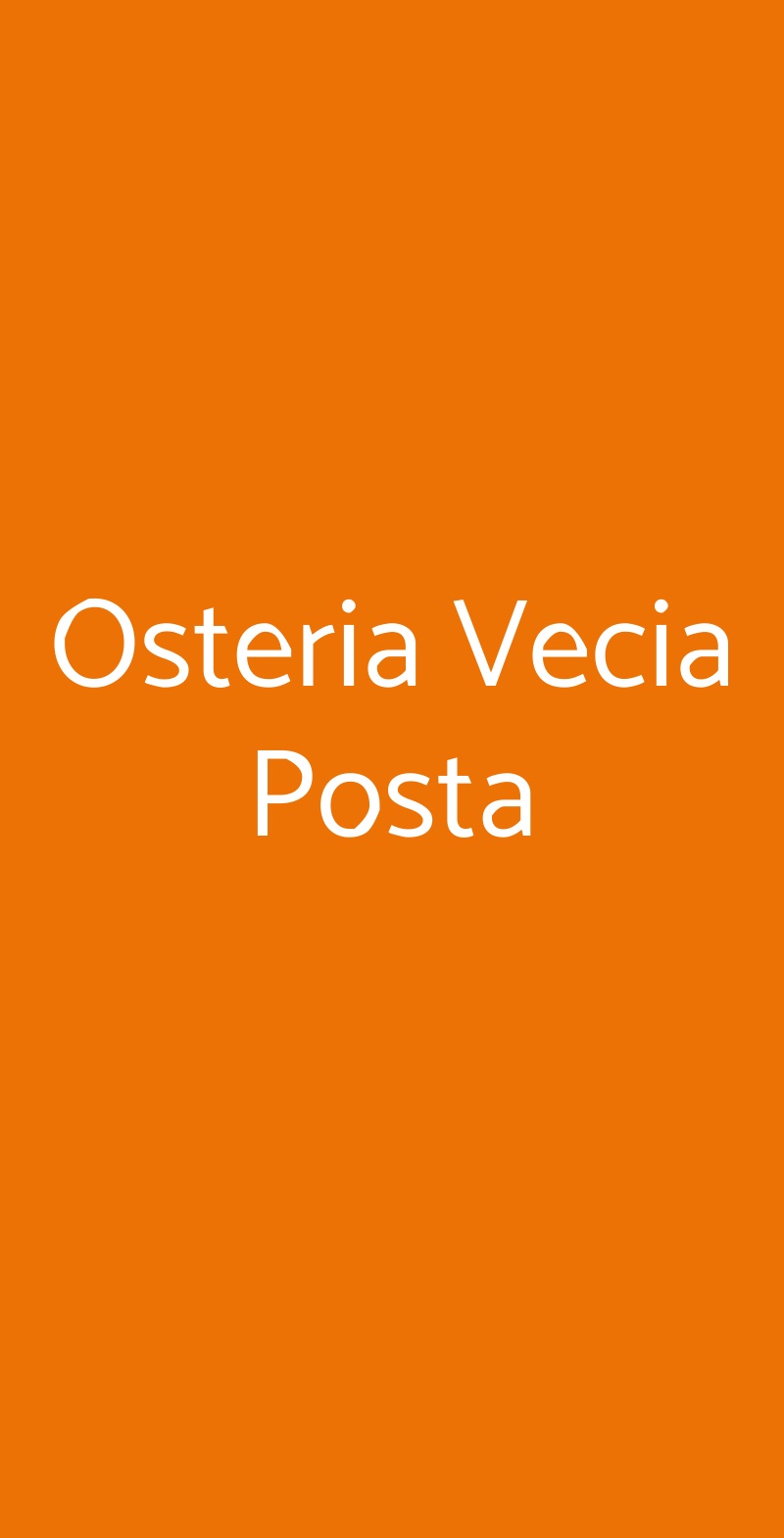 Osteria Vecia Posta Venezia menù 1 pagina