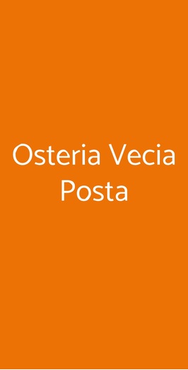 Osteria Vecia Posta, Venezia