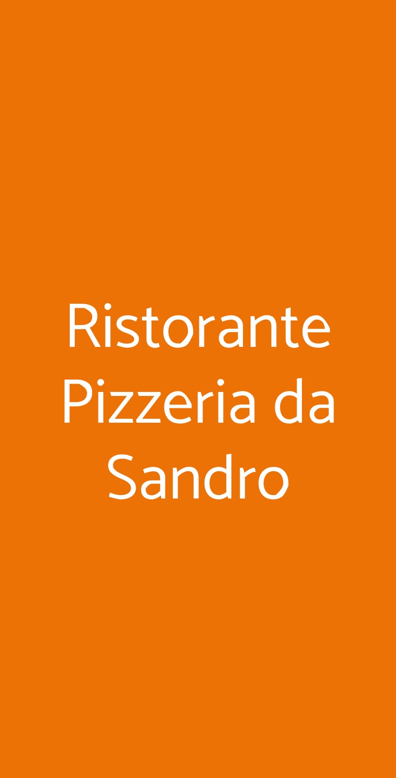 Ristorante Pizzeria da Sandro Venezia menù 1 pagina