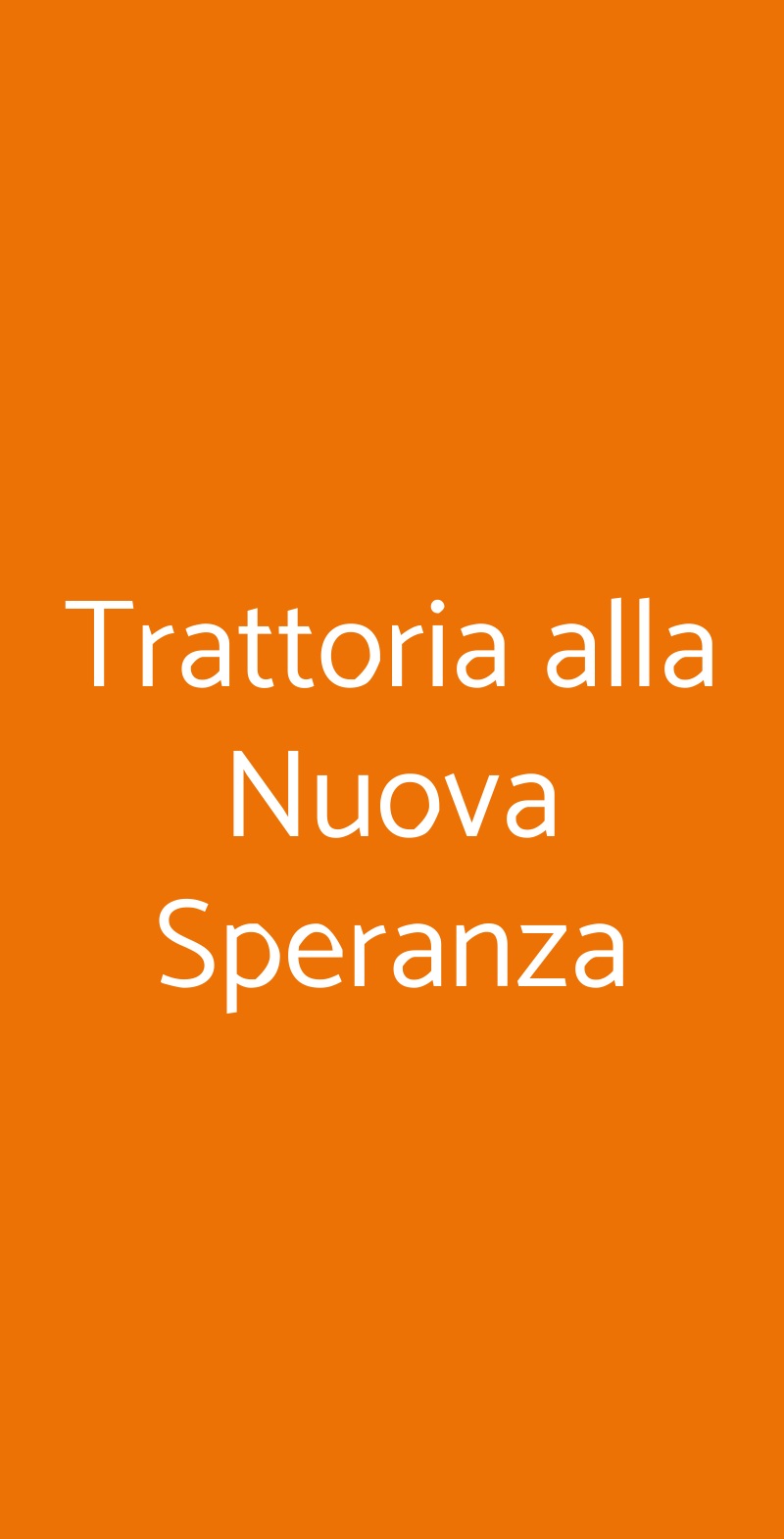 Trattoria Alla Nuova Speranza, Venezia