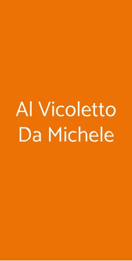 Ristorante Pizzeria Al Vicoletto Da Michele, Senigallia