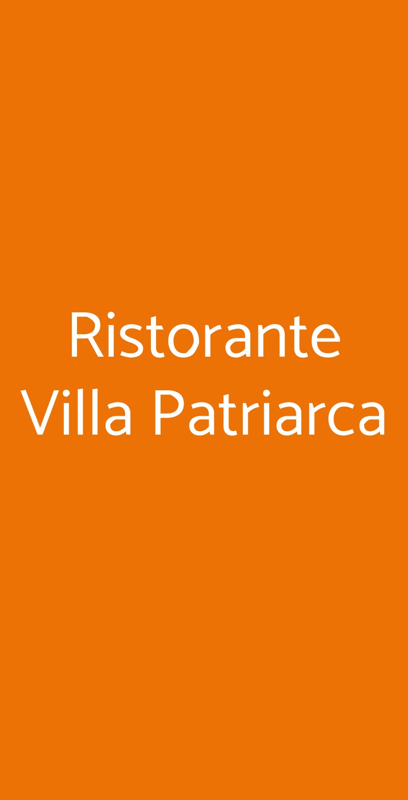 Ristorante Villa Patriarca Mirano menù 1 pagina