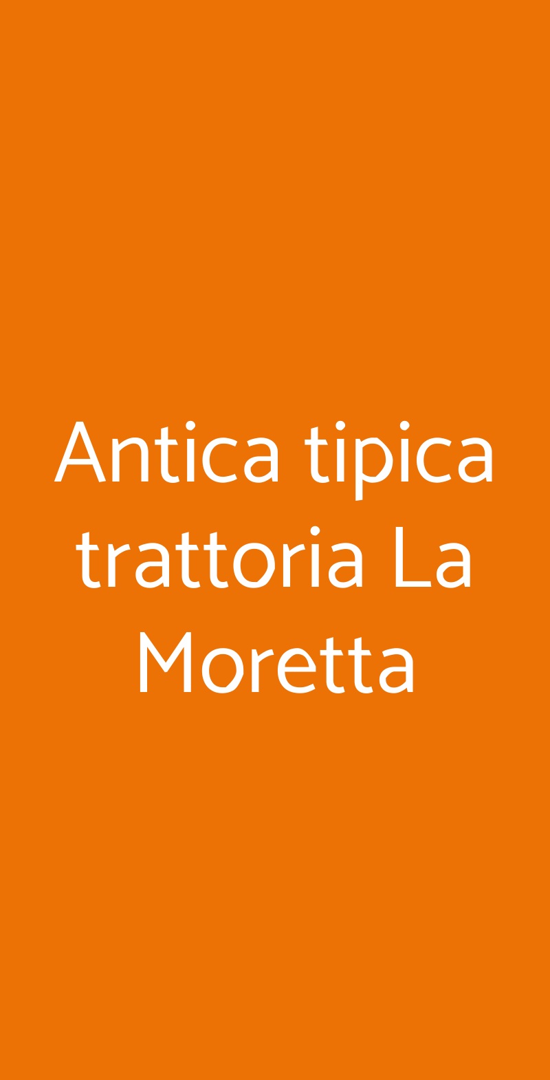 Antica tipica trattoria La Moretta Ancona menù 1 pagina
