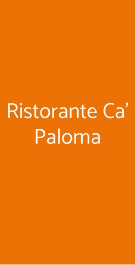 Ristorante Ca' Paloma, Jesolo