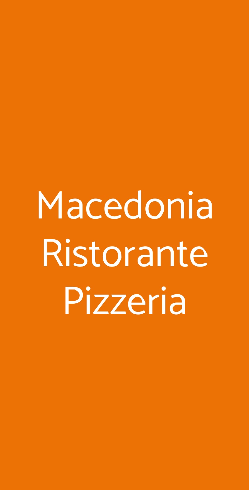 Macedonia Ristorante Pizzeria Mira menù 1 pagina