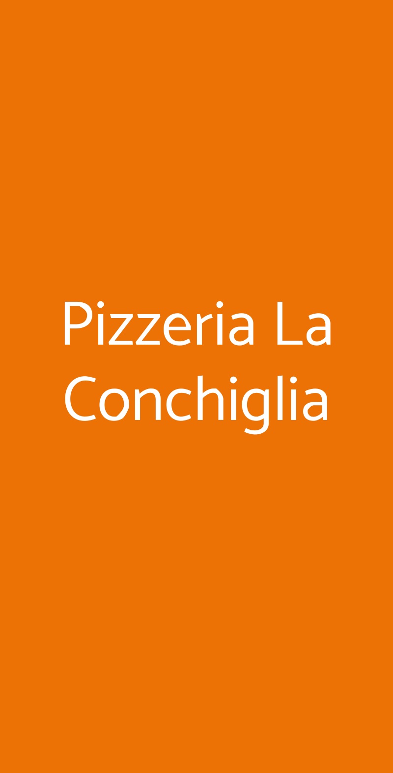 Pizzeria La Conchiglia Eraclea Mare menù 1 pagina