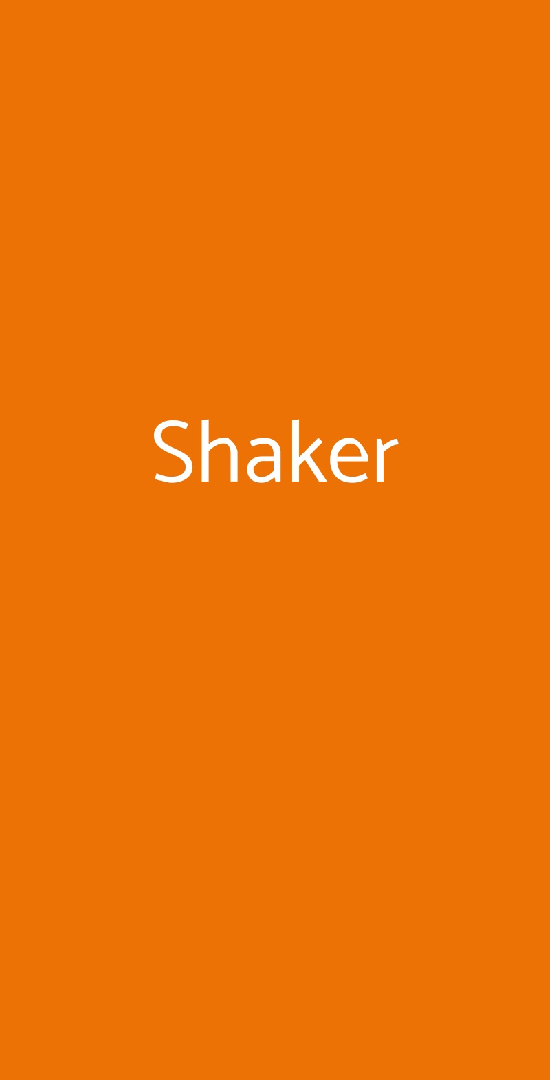 Shaker Jesolo menù 1 pagina