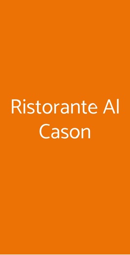 Ristorante Al Cason, Mestre
