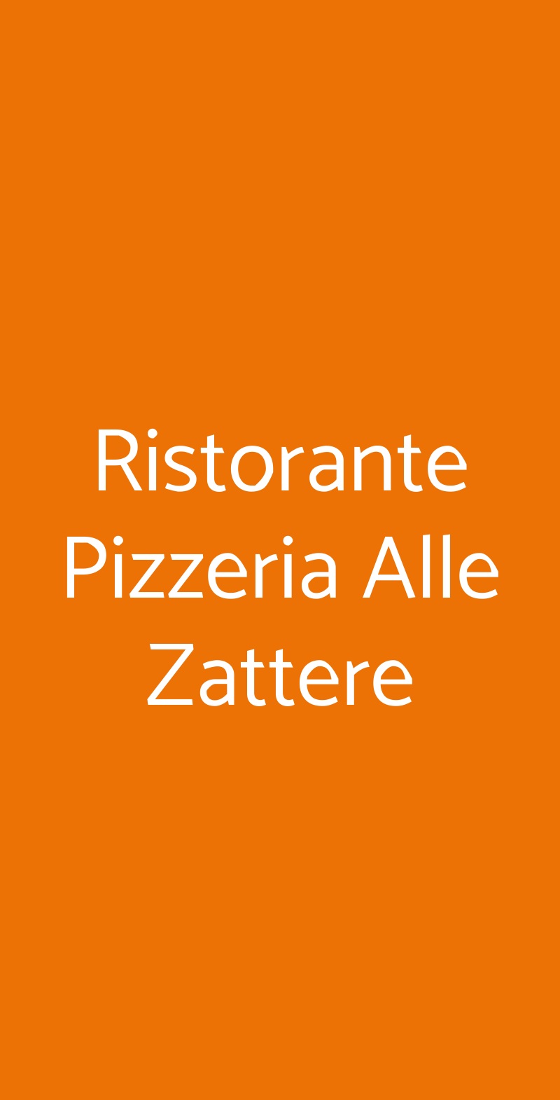 Ristorante Pizzeria Alle Zattere Venezia menù 1 pagina