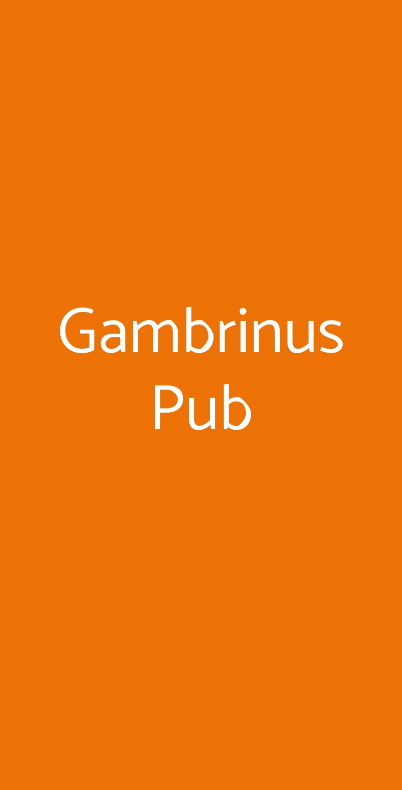 Gambrinus Pub Spinea menù 1 pagina